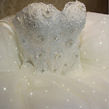 Mori Is Simple And Bridal Wedding Dress 2026 New Travel Long Tail Showing Thin Breast Wedding Dress HZ0517