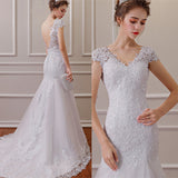 Wedding Dress 2026 New Shoulder Repair Fish Tail Lace Drag Dress Size Thin Overseas Warehouse HZ0517