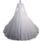Wedding Dress 2026 Spring New Heavy Industry Long Sleeve Lace Bride Standing Big Tail Tail Minimal Wedding Wedding Woman HZ0517