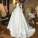 Wedding Dress 2026 New Long-Sleeved Tail Wedding Dress Sexy V Bare Back Light Wedding Dress HZ0517