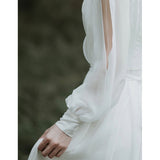 Sen Family Light Wedding Dress 2026 Spring New Bride Large Size Cover Arm Super Fairy Thin Brigade Long Sleeve Out Of The Yarn Woman HZ0517