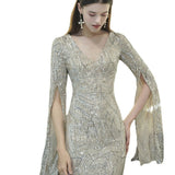 2026 New Banquet Evening Dress Girl Small Short Dress Famous Lady Bodydress Host Temperament V Collar Short Skirt HZ0517