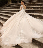 Perspective Light Wedding Dress 2026 New Bridal Simple Lace Sexy Slimming Small Tail Soft Yarn HZ0517