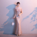 Banquet Evening Dress Dress Women 2026 New Temperament Selbs Aerronze Venue Queen's Annual Meeting Host Long Fishtail Dress HZ0517