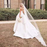 2026 Spring New Twistness Simple Atmosphere Modest French-Style Wedding Dress HZ0517