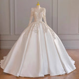 Sing Noodle Wedding Dress 2026 New Bridal Main Wedding Dress Long Sleeve Small Man French Heavy Industry Main Wedding Dress HZ0517