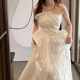 Simple Design Feel Chest-Spewn-Singed Denstalt Wedding Dress 2026 Spring New Small Bridal Super Fairy Travel Shoots Out Of The Yarn HZ0517