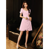 White Small Dress Can Usually Wear Light Luxury Small French Certificate Registration Dress Short Engagement Small HZ0517
