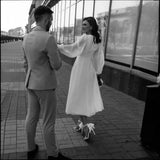 Travel Shot Wedding 2026 Summer New Wedding Long-Sleeved Super Fairy Simple White Evening Dress Ebay HZ0517