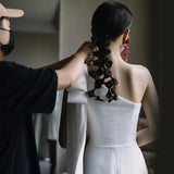 French-Style Densat Light Wedding Dress 2026 New Bridal Simple Temperament Fishtail Yarn Small Tail Welcome Dress Dress HZ0517