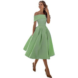 2026 Spring New Side Shoulder Dinner Official Dress Dresses HZ0517