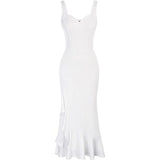 2026 New Lotus Side Party V Collar Long Dress Dress Dress Dress Dress Woman HZ0517