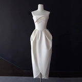 Brasing Light Wedding Bridal Temperament Niche High-End Feeld Set Of High-End Light Luxury French Evening Dress HZ0517