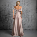 One-Word Shoulder Banquet Evening Dress 2026 New Fashion Temperament Elegant Dress Fashion Dress HZ0517