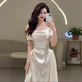 French-Style Linden Shoulder Light Wedding Dress Bride 2026 New High-End Welcome Door Yarn Simple Engagement Dress HZ0517