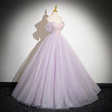 One-Word Shoulder Fairy Purple Banquet Evening Dress 2026 New Heavy Industry Ponopne Dress Dress Skirt Dress Skirt HZ0517