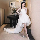 Brased Light Wedding Dress 2026 Spring New Certificate Fairy Princess Skirt Exterior Yarn Welcome Small Wedding Dress HZ0517