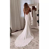 French Light Wedding Dress 2026 New Bridal Temperament Fashion V Tie Sling Fishtail Wedding Dress HZ0517
