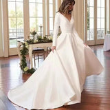 Wedding Dress 2026 Spring New Long-Sleeved Fashion Overseas Warehouse Trend Wedding Dress HZ0517