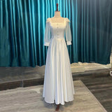 Evening Dress Small Light Wedding Banquet Fairy Temperament Long Dress Female Thin Engagement Certificate White Small Dress HZ0517