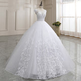 2026 New Long Tailed Long Tail Wedding Dress Bareback Simple Medium-Long Mid-Rise Lace Lace Dream White Wedding Dress HZ0517