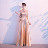 Choir Performance Suit 2026 New Temperament Annual Meeting Presided Over The Dress Women's Poetry Recitation Performance Of The New Long Dress HZ0517