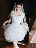 Small Morning Robe Short Wedding Dress Wedding Certificate Birthday Company Broadcast Ballet Dress Annual Performance Dress HZ0517