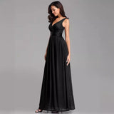 V-Neck Evening Dress Autumn New Elegant Romantic Sexy Back Evening Dress Banquet Performance Women's Skirt HZ0517