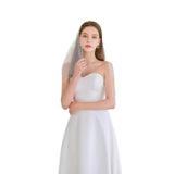 Korean Version Of Simple Bra Wedding Dress Super Fairy Retro Girl Sweet White Dress Travel Photo Wedding Dress HZ0517