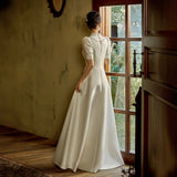 French-Style Densted-Faced Light Wedding Dress 2026 Spring New Bridal And Female Retro Court Fasing HZ0517