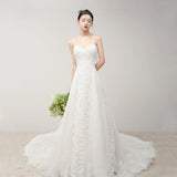 Lace A Swing Wedding Dress 2026 New Bridal Simple Bosom Design Small Tail Light Wedding Dress HZ0517