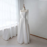 French Light Wedding Dress 2026 New Winter Fasting Slings Thin Bride Go Out Yarn Temperament Travel Dress HZ0517