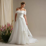 2026 New French Light Wedding Dress Simple Thin Senior Feeling Tug Dream Super Fairy Pungong Skirt HZ0517