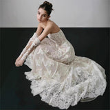 Light Wedding Dress 2026 New Small Light Luxury Lace Out-Dress Yarn Thigh French Super Fairy Engagement Dress Dress Dress HZ0517