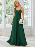 Elegant Evening Dress V-Deleted Long Dresse 2026 New Chiffon Folding Mint Green Bite Dress HZ0517