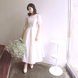 Travel Shooting Simple Light Wedding Dress Sen Is Super Fairy French Thin Retro White Drean Small Dress HZ0517