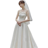 French Bra Light Wedding Dress 2026 New Bridal Temperament Vertiny Hepburn Simple Super Fairy Welcome Door Yarn HZ0517