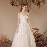 Bride Wedding Light Wedding Dress 2026 New Rice White Densate Engagement Temperament Long Bram Dress Dress Dress Yarn HZ0517