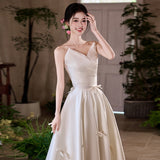 Brased White Densate Light Wedding Dress 2026 New Bridal Engagement Dress Han Eds Of Welcome HZ0517