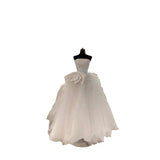 French Brag Main Wedding Dress 2026 New Bride Marriage Simple Bow Temperament Thin Travel Shoot Yarn HZ0517