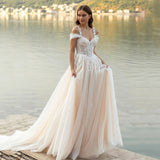 One-Word Shoulder Wedding Dress 2026 New Simple A-Word Slim Fishtail Travel Shot Small Tail Soft Yarn Thin HZ0517