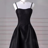 Black Suspension Banquet Evening Dress 2026 New French Light Luxury Ding Noodle Dress Everyday Dress HZ0517