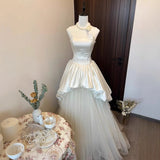 French Light Wedding Dress 2026 New Bridal Engagement Certificate Welcome Dress Tective Bosom Series Super Fairy Travel Shot Light Wedding Dress HZ0517