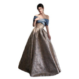 High-Level Evening Dress Women's Banquet Light Luxury Small Art Show Adult Ceremony High-End Host Dress Dress Dress Is Thin HZ0517