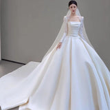 Sing Noodle Wedding Dress Bride 2026 New Main Yarn Retro Light Wedding Dress Yarn Small Long Sleeves In The Escape Of The Princess Woman HZ0517