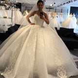 2026 New Beaded Wedding Dress Elegant Temperament Sweet Tulle Lace Bridal Dress Princess Ball Dress HZ0517