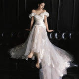 French Light Wedding Dress Bridal Sipping Fishtail Lace Yarn 2026 New Engagement Welcome Dress HZ0517