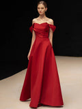 One-Word Shoulder Toasting Bride 2026 New Engagement Dress High-End Feeld With The Dens On The Side Of The Wedding Dress Is Thin HZ0517