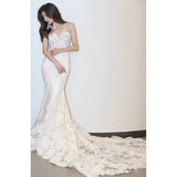 Lace Fishtail Light Wedding Dress French Retro Turf Wedding Twilight Twilight Yarn Bridal Wedding Dress Woman HZ0517