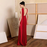White Evening Dress Female French New High-End Temperament Light Luxury Niche Engaged Host High Piano Playing HZ0517